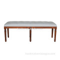 French Antique Wooden Tufted Bench HL297